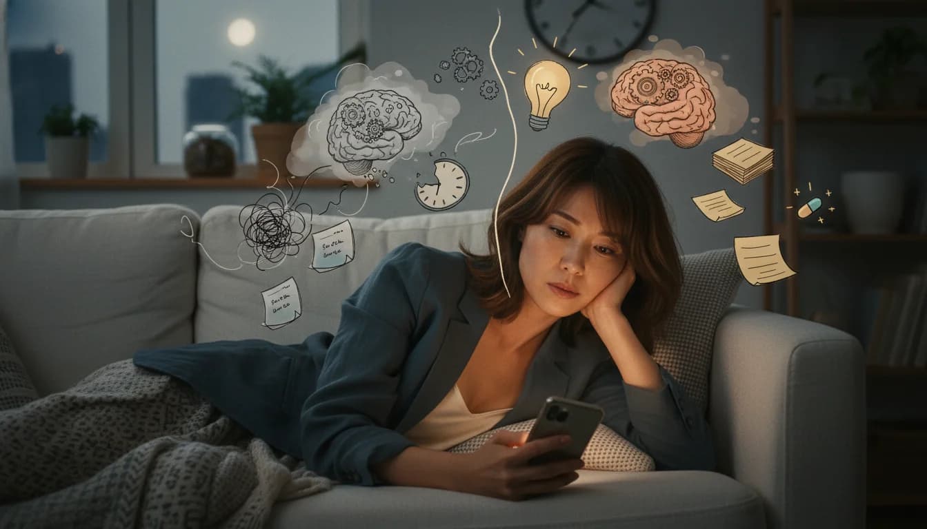 Neuroimaging scan with the brain's reward and wakefulness circuits highlighted, illustrating how ADHD stimulants act on motivation rather than attention directly.