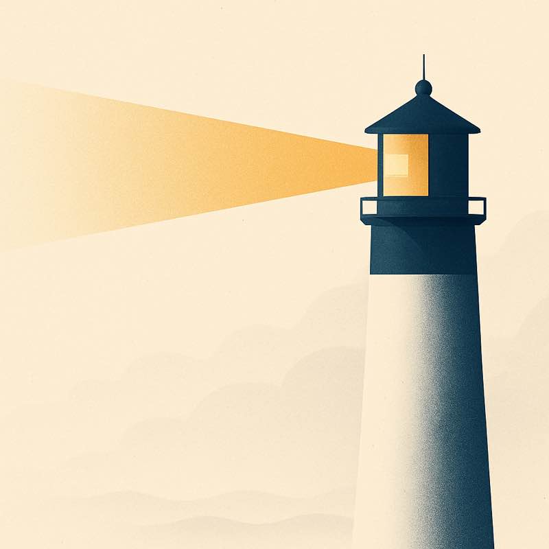 Guidance & Hope Lighthouse shining light as guidance for adults seeking ADHD assessment