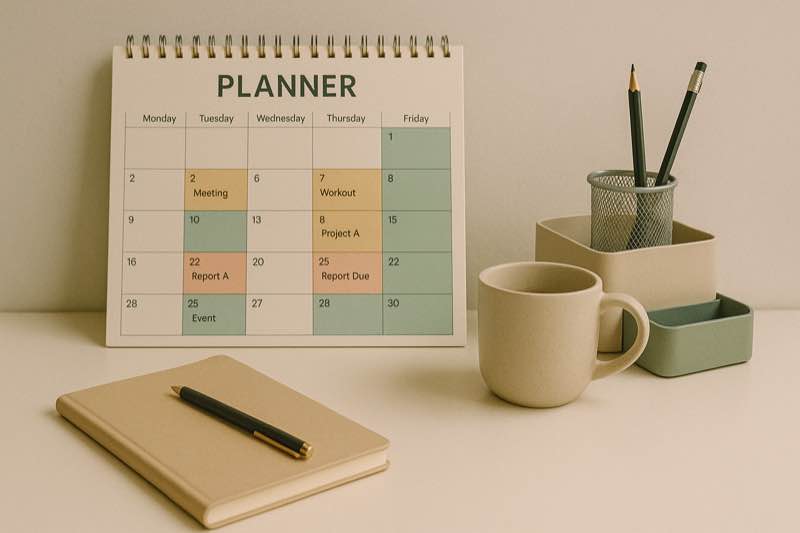 Checklist for routines Close up of hand checking boxes on a simple daily checklist