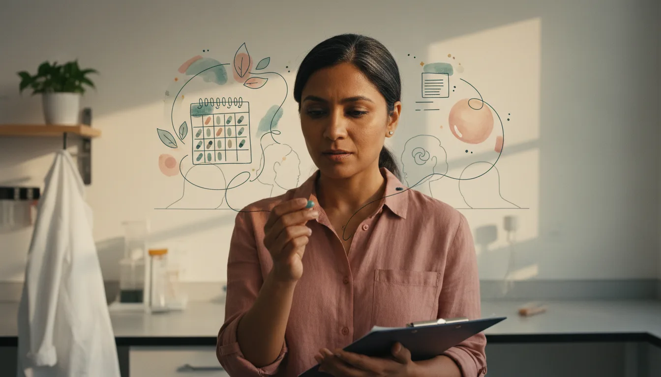 New ADHD medication capsules in a pharmaceutical lab.